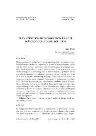 El cambio climático como problema y el diálogo social como solución / Gerard Jori | Biblioteca Virtual Miguel de Cervantes