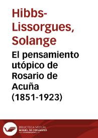 El pensamiento utópico de Rosario de Acuña  (1851-1923) / Solange Hibbs | Biblioteca Virtual Miguel de Cervantes