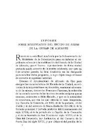 Informe sobre modificación del Escudo de Armas de la ciudad de Alicante / el marqués de Rafal | Biblioteca Virtual Miguel de Cervantes