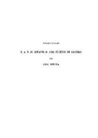 S.A.R. el Infante D. José Eugenio de Baviera / por José Subirá | Biblioteca Virtual Miguel de Cervantes