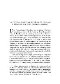 La primera colección española de cuadros y estatuas que tuvo catálogo impreso / F. J. Sánchez Cantón | Biblioteca Virtual Miguel de Cervantes
