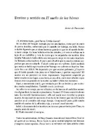 Destino y sentido en "El sueño de los héroes" / Javier de Navascués | Biblioteca Virtual Miguel de Cervantes