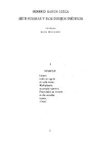 Siete poemas y dos dibujos inéditos / Federico García Lorca; los publica Luis Rosales | Biblioteca Virtual Miguel de Cervantes