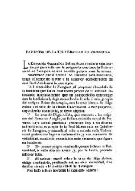 Bandera de la Universidad de Zaragoza / Julio Guillén | Biblioteca Virtual Miguel de Cervantes