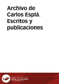 Escritos y publicaciones | Biblioteca Virtual Miguel de Cervantes
