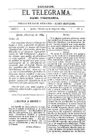 El Telegrama : diario progresista. Año I, núm. 2, viernes 24 de mayo de 1889 | Biblioteca Virtual Miguel de Cervantes