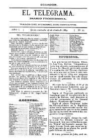 El Telegrama : diario progresista. Año I, núm. 22, miércoles 26 de junio de 1889 | Biblioteca Virtual Miguel de Cervantes