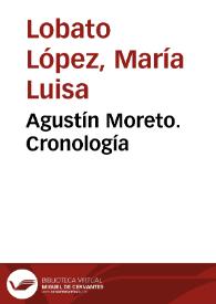 Agustín Moreto. Cronología / María Luisa Lobato | Biblioteca Virtual Miguel de Cervantes