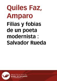 Filias y fobias de un poeta modernista : Salvador Rueda / Amparo Quiles Faz | Biblioteca Virtual Miguel de Cervantes
