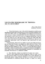 Los planos temporales en "Historia de un adulterio" de Víctor Ruiz Iriarte / Víctor García Ruiz | Biblioteca Virtual Miguel de Cervantes