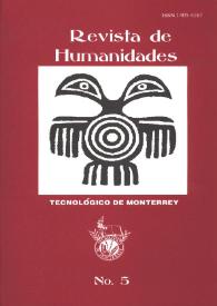 Revista de Humanidades : Tecnológico de Monterrey. Número 5, otoño 1998 | Biblioteca Virtual Miguel de Cervantes