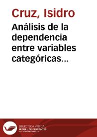 Análisis de la dependencia entre variables categóricas en una tabla de contingencia | Biblioteca Virtual Miguel de Cervantes