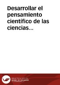 Desarrollar el pensamiento científico de las ciencias naturales en Física para el análisis vectorial de fuerza. | Biblioteca Virtual Miguel de Cervantes