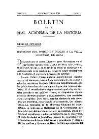 Concesión del título de Ciudad a la Villa coruñesa de Sada | Biblioteca Virtual Miguel de Cervantes