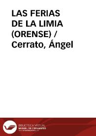 LAS FERIAS DE LA LIMIA (ORENSE) / Cerrato, Ángel | Biblioteca Virtual Miguel de Cervantes