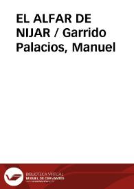 EL ALFAR DE NIJAR / Garrido Palacios, Manuel | Biblioteca Virtual Miguel de Cervantes