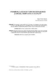 Permisos, lagunas y discrecionalidad judicial / Juan Carlos Bayón | Biblioteca Virtual Miguel de Cervantes
