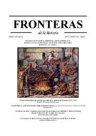 Fronteras de la Historia. Vol. 10, núm. 10, 2005 | Biblioteca Virtual Miguel de Cervantes