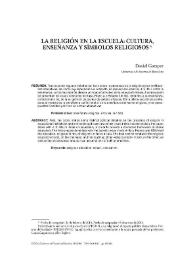 La religión en la escuela : cultura, enseñanza y símbolos religiosos / Daniel Gamper | Biblioteca Virtual Miguel de Cervantes