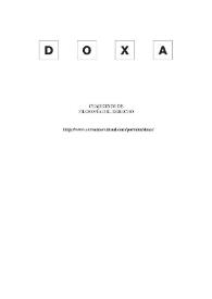 Doxa. Cuadernos de Filosofía del Derecho. Núm. 34, 2011 | Biblioteca Virtual Miguel de Cervantes