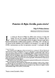 Francisco de Rojas Zorrilla, poeta cómico / Felipe B. Pedraza Jiménez | Biblioteca Virtual Miguel de Cervantes