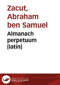 Almanach perpetuum [latín] | Biblioteca Virtual Miguel de Cervantes
