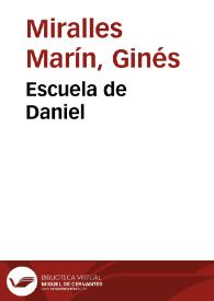 Escuela de Daniel | Biblioteca Virtual Miguel de Cervantes
