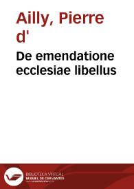 De emendatione ecclesiae libellus | Biblioteca Virtual Miguel de Cervantes
