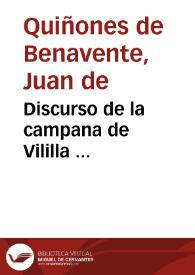 Discurso de la campana de Vililla ... | Biblioteca Virtual Miguel de Cervantes