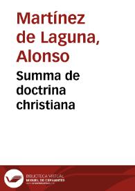 Summa de doctrina christiana | Biblioteca Virtual Miguel de Cervantes