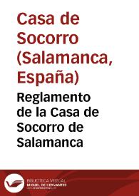 Reglamento de la Casa de Socorro de Salamanca | Biblioteca Virtual Miguel de Cervantes