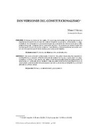 Dos versiones del constitucionalismo / Manuel Atienza | Biblioteca Virtual Miguel de Cervantes