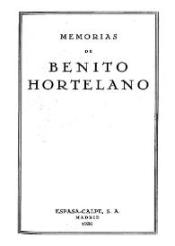 More information Memorias de Benito Hortelano