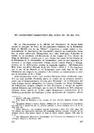 Un cancionero salmantino del siglo XV: el Ms. 2762 / Víctor García de la Concha | Biblioteca Virtual Miguel de Cervantes