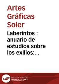 Laberintos [Texto impreso]: anuario de estudios sobre los exilios. Año 2011, 13 | Biblioteca Virtual Miguel de Cervantes