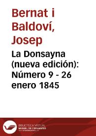 La Donsayna (nueva edición) [Texto impreso]. Número 9 - 26 enero 1845 | Biblioteca Virtual Miguel de Cervantes