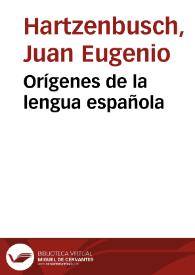 Orígenes de la lengua española | Biblioteca Virtual Miguel de Cervantes