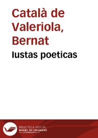 Iustas poeticas | Biblioteca Virtual Miguel de Cervantes
