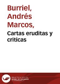 Cartas eruditas y criticas | Biblioteca Virtual Miguel de Cervantes