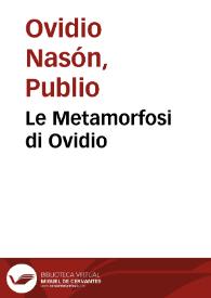 Le Metamorfosi di Ovidio | Biblioteca Virtual Miguel de Cervantes
