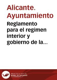 Reglamento para el regimen interior y gobierno de la casa matadero de Alicante | Biblioteca Virtual Miguel de Cervantes
