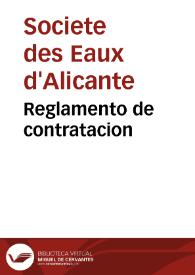 Reglamento de contratacion | Biblioteca Virtual Miguel de Cervantes