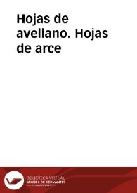 Hojas de avellano. Hojas de arce | Biblioteca Virtual Miguel de Cervantes
