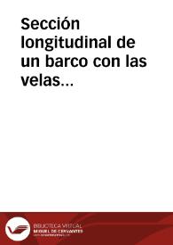 Sección longitudinal de un barco con las velas desplegadas y vista de su interior | Biblioteca Virtual Miguel de Cervantes