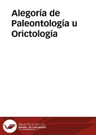 Alegoría de Paleontología u Orictología | Biblioteca Virtual Miguel de Cervantes
