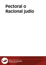 Pectoral o Racional judío | Biblioteca Virtual Miguel de Cervantes