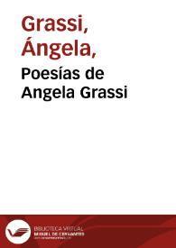 Poesías de Angela Grassi | Biblioteca Virtual Miguel de Cervantes