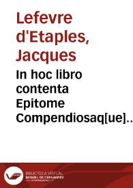 In hoc libro contenta Epitome Compendiosaq[ue] introductio in libros Arithmeticos diui Seuerini Boetij | Biblioteca Virtual Miguel de Cervantes
