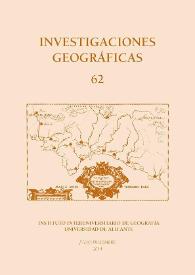 Investigaciones Geográficas. Núm. 62, 2014 | Biblioteca Virtual Miguel de Cervantes