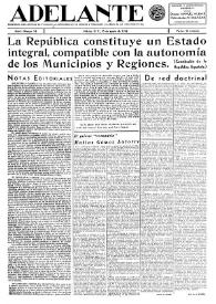 Adelante : Órgano del Partido Socialista Obrero [Español] (México, D. F.). Año I, núm. 14, 15 de agosto de 1942 | Biblioteca Virtual Miguel de Cervantes